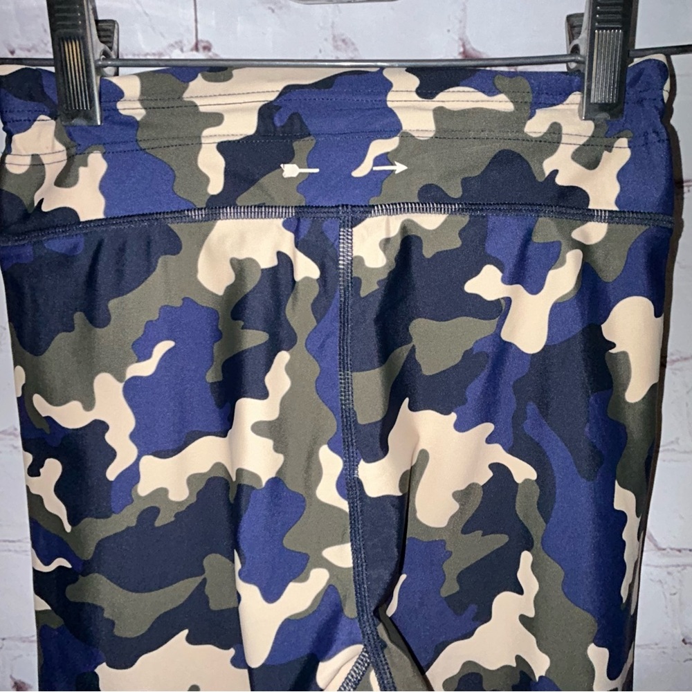 The Upside Blue Heritage High Rise‎ Camo Drawstring Stretch Leggings Size 4 - Picture 7 of 8